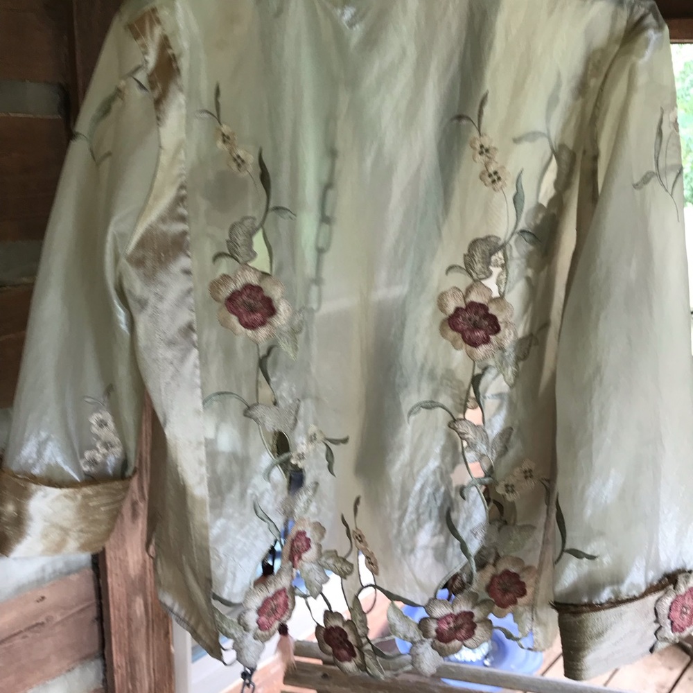 Lee Anderson embroidered green light jacket L - Picture 3 of 11